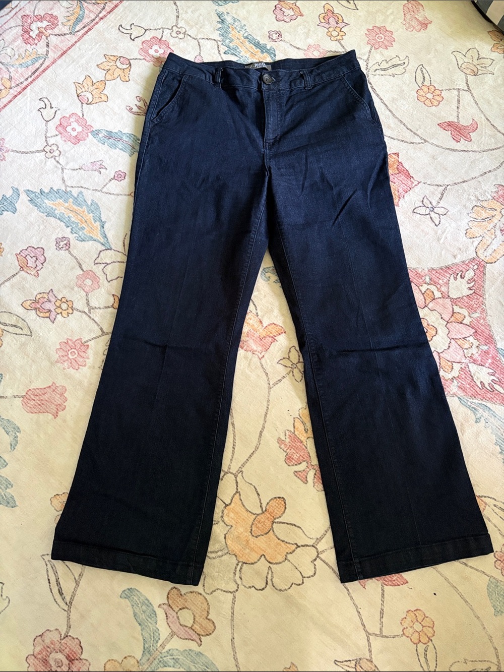 d. jeans Navy Wide-Leg Flare Jeans